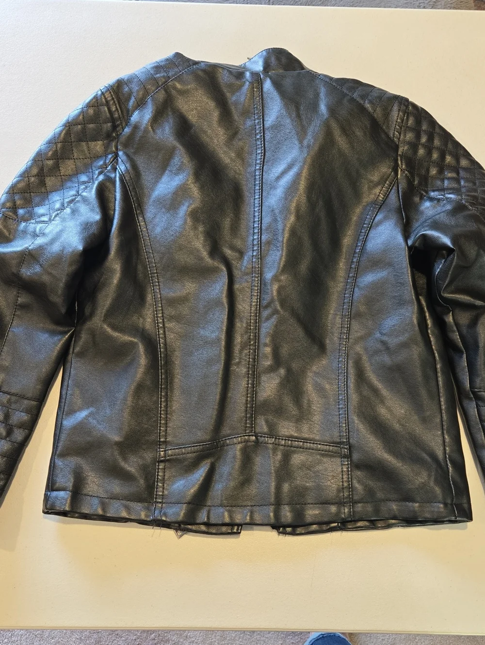 Black Faux Leather Moto Jacket